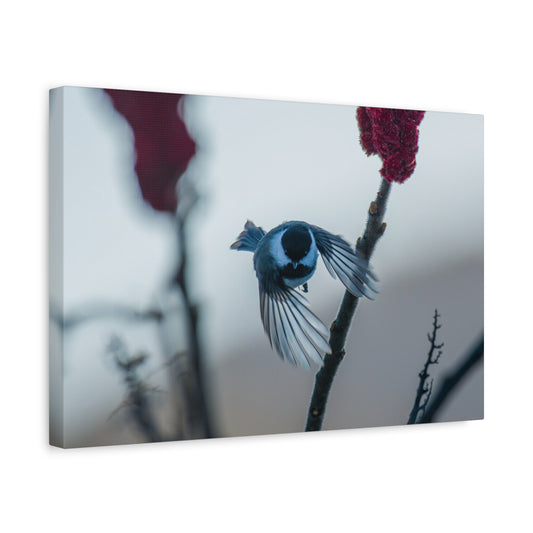 Canvas Print - Aerial Acrobat Among Crimson Spires